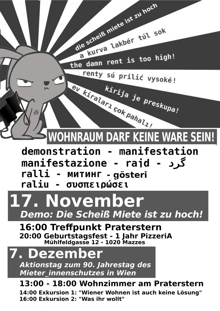 Plakat für Demo 17.11. und Aktionstag 7.12.