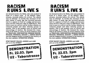 Flyer Demo gegen Rassismus 22.3.2013